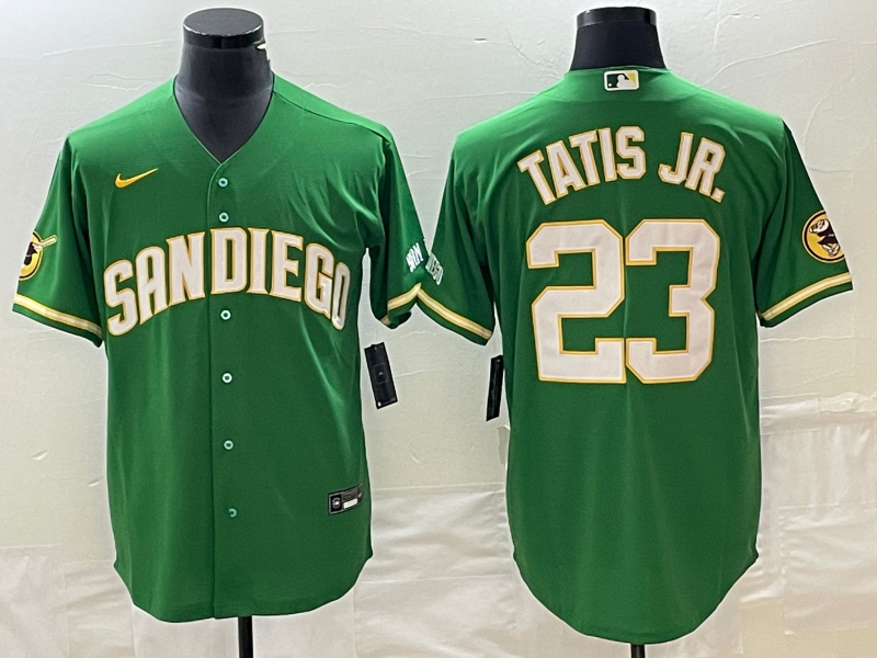 San Diego Padres #23 Fernando Tatis Jr. Green Cool Base Stitched Jersey
