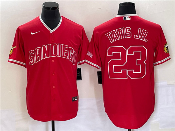 San Diego Padres #23 Fernando Tatis Jr. Red Cool Base Stitched Jersey