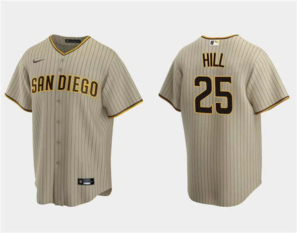 San Diego Padres #25 Tim Hill Tan Cool Base Stitched Jersey