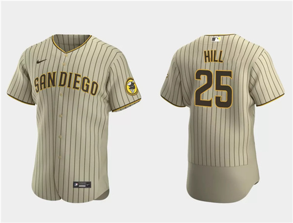 San Diego Padres #25 Tim Hill Tan Flex Base Stitched Jersey
