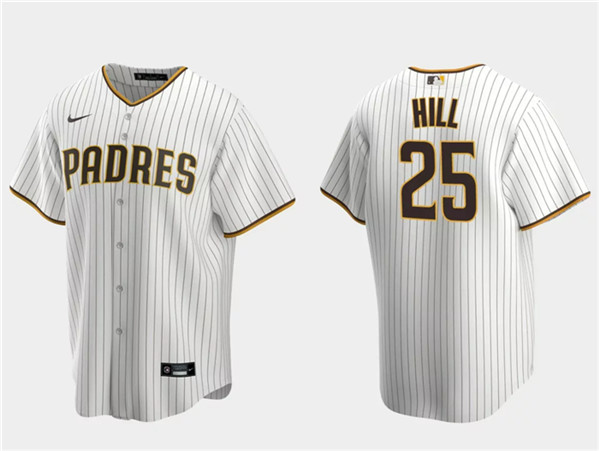 San Diego Padres #25 Tim Hill White Cool Base Stitched Jersey