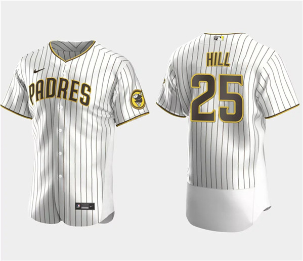San Diego Padres #25 Tim Hill White Flex Base Stitched Jersey