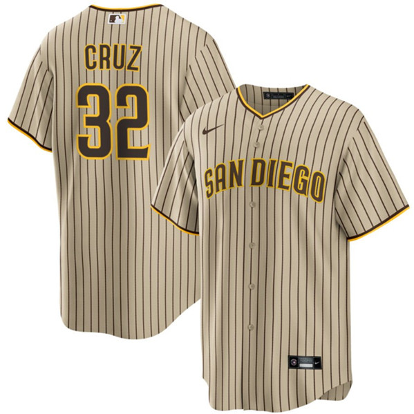 San Diego Padres #32 Nelson Cruz Tan Cool Base Stitched Jersey