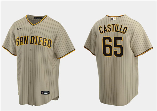 San Diego Padres #65 José Castillo Tan Cool Base Stitched Jersey