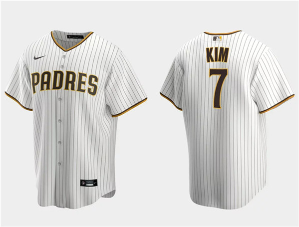 San Diego Padres #7 Ha-Seong Kim White Cool Base Stitched Jersey