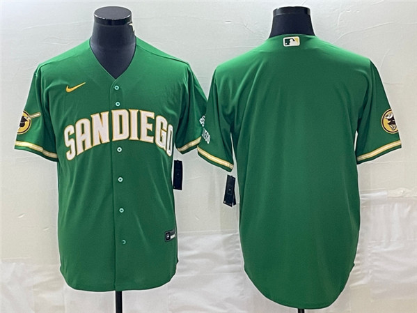 San Diego Padres Blank Green Cool Base Stitched Jersey