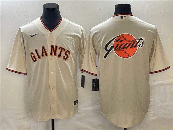 San Francisco Giants Cream Team Big Logo Cool Base Stitched Jersey