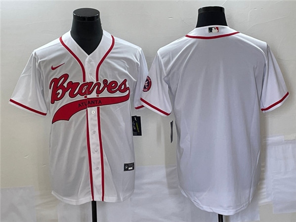 Atlanta Braves Blank White Cool Base With Patch Stitched Jersey
