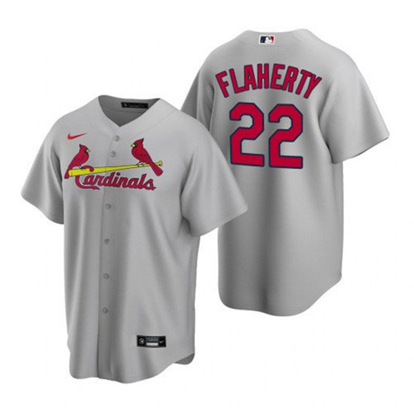 St. Louis Cardinals #22 Jack Flaherty Gray Cool Base Stitched Jersey