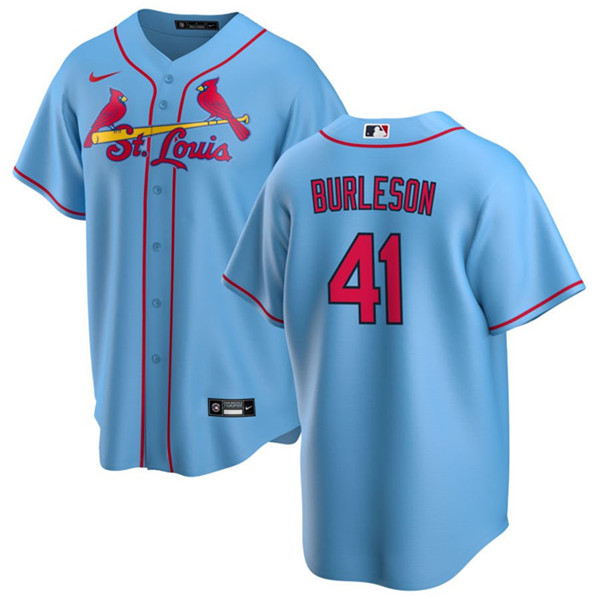 St. Louis Cardinals #41 Alec Burleson Blue Cool Base Stitched Jersey