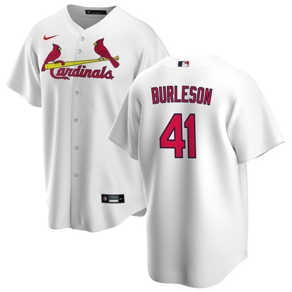 St. Louis Cardinals #41 Alec Burleson White Cool Base Stitched Jersey