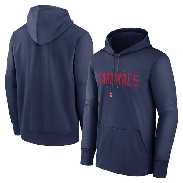 St. Louis Cardinals Navy Pregame Performance Pullover Hoodie