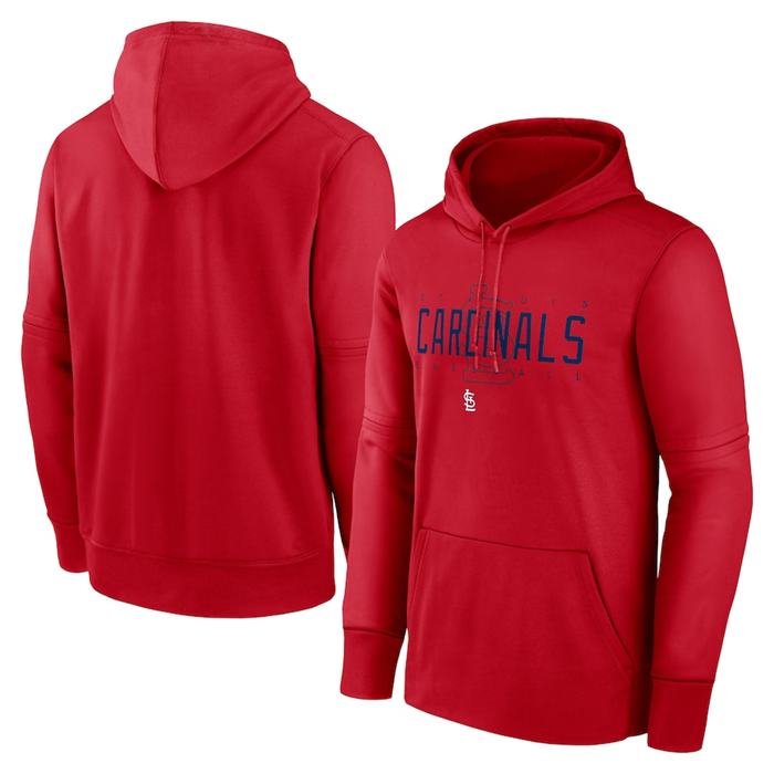 St. Louis Cardinals Red Pregame Performance Pullover Hoodie