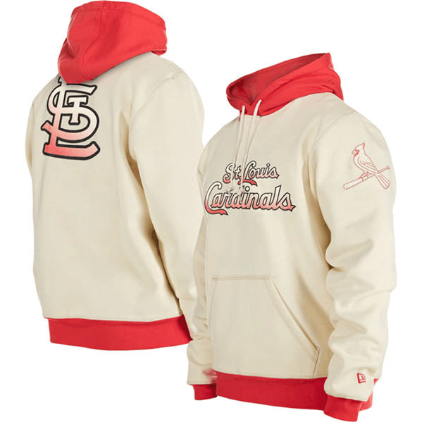 St. Louis Cardinals White Color Pack Team Front Back Pullover Hoodie
