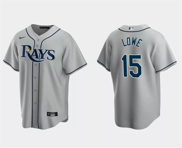 Tampa Bay Rays #15 Josh Lowe Gray Cool Base Stitched Jersey