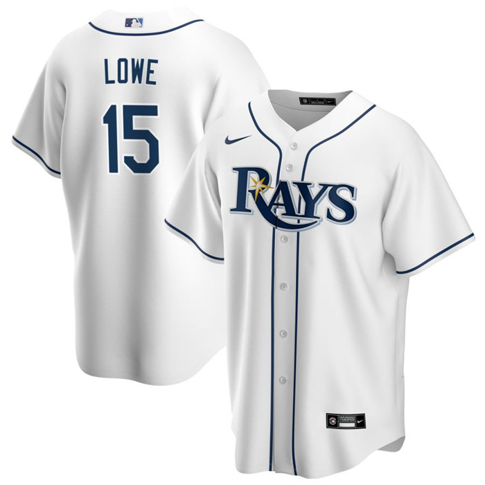 Tampa Bay Rays #15 Josh Lowe White Cool Base Stitched Jersey