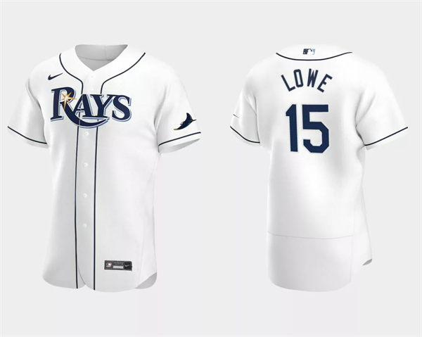 Tampa Bay Rays #15 Josh Lowe White Flex Base Stitched Jersey