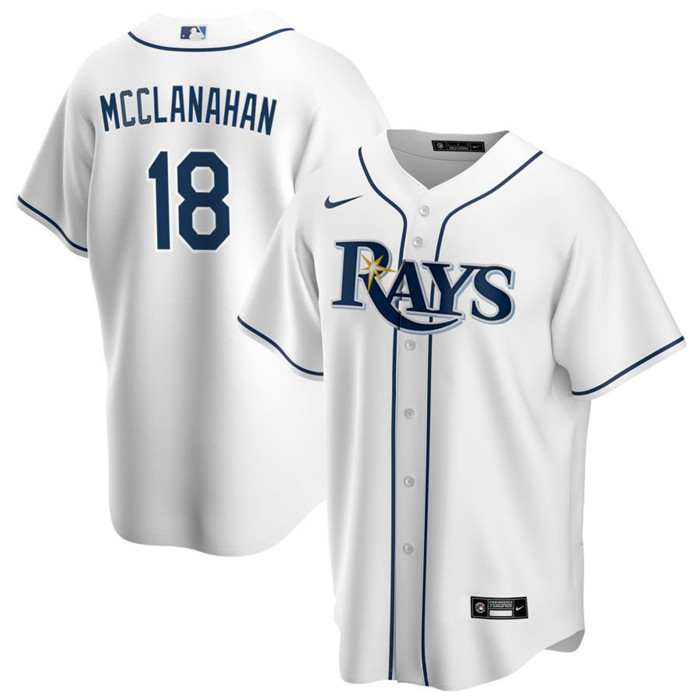 Tampa Bay Rays #18 Shane McClanahan White Cool Base Stitched Jersey