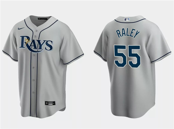 Tampa Bay Rays #55 Luke Raley Gray Cool Base Stitched Jersey