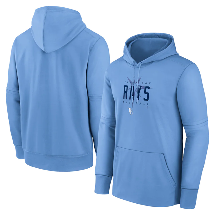 Tampa Bay Rays Blue Pregame Performance Pullover Hoodie