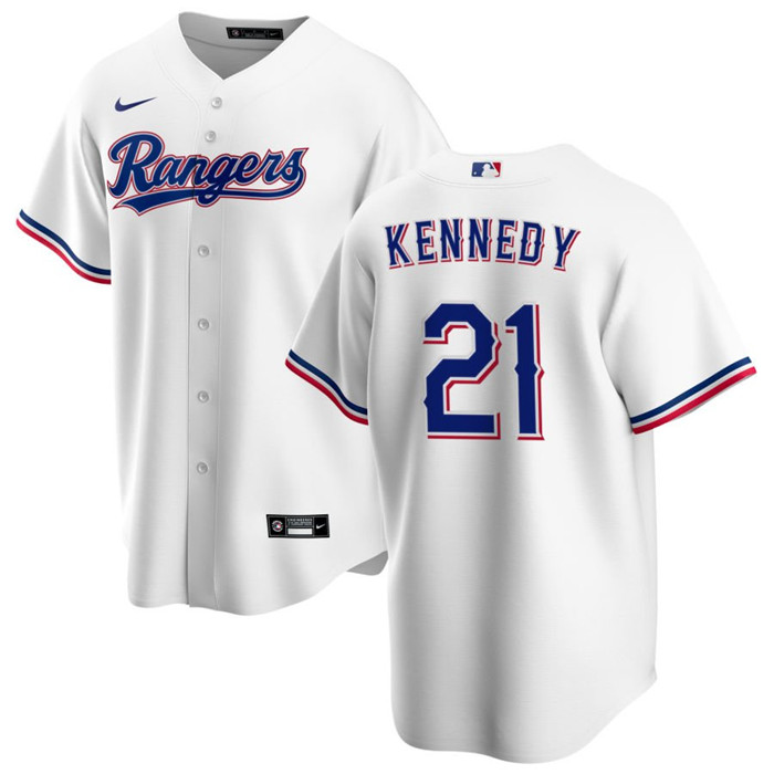 Texas Rangers #21 Ian Kennedy White Cool Base Stitched Jersey