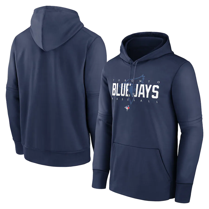 Toronto Blue Jays Navy 2022 Therma Performance Pullover Hoodie