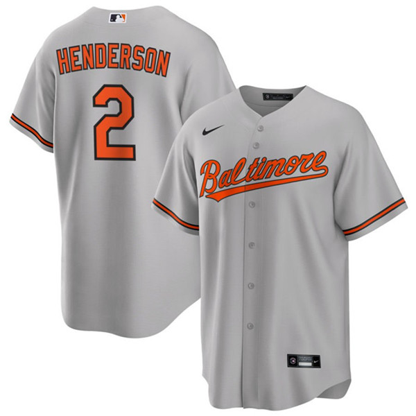 Baltimore Orioles #2 Gunnar Henderson Gray Cool Base Stitched Jersey