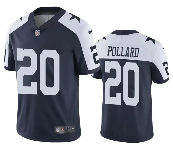 Dallas Cowboys #20 Tony Pollard Navy Color Rush Limited Stitched Jersey