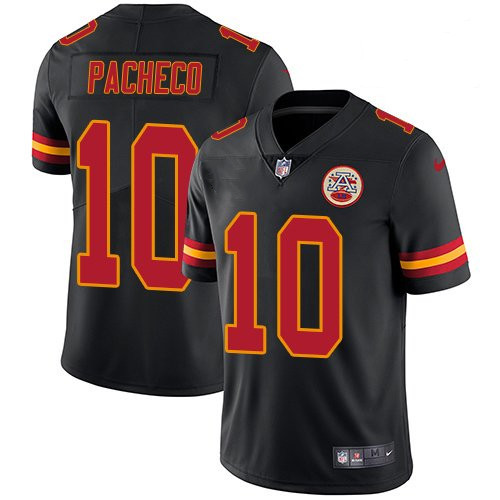 Kansas City Chiefs #10 Isiah Pacheco Black Vapor Untouchable Limited Stitched Jersey