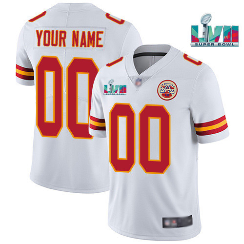  Kansas City Chiefs Active Player Custom White Super Bowl LVII Patch Vapor Untouchable Limited Stitched Jersey