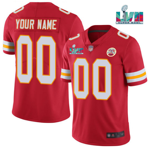  Kansas City Chiefs Active Player Custom Red Super Bowl LVII Patch Vapor Untouchable Limited Stitched Jersey