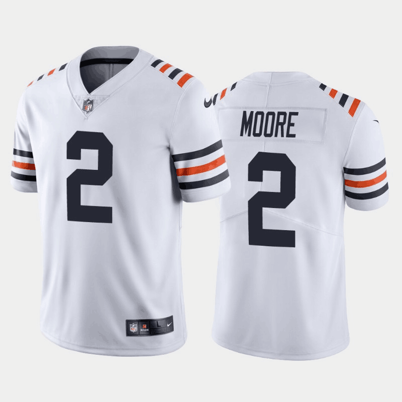 Chicago Bears #2 D.J. Moore White Limited Stitched Jersey
