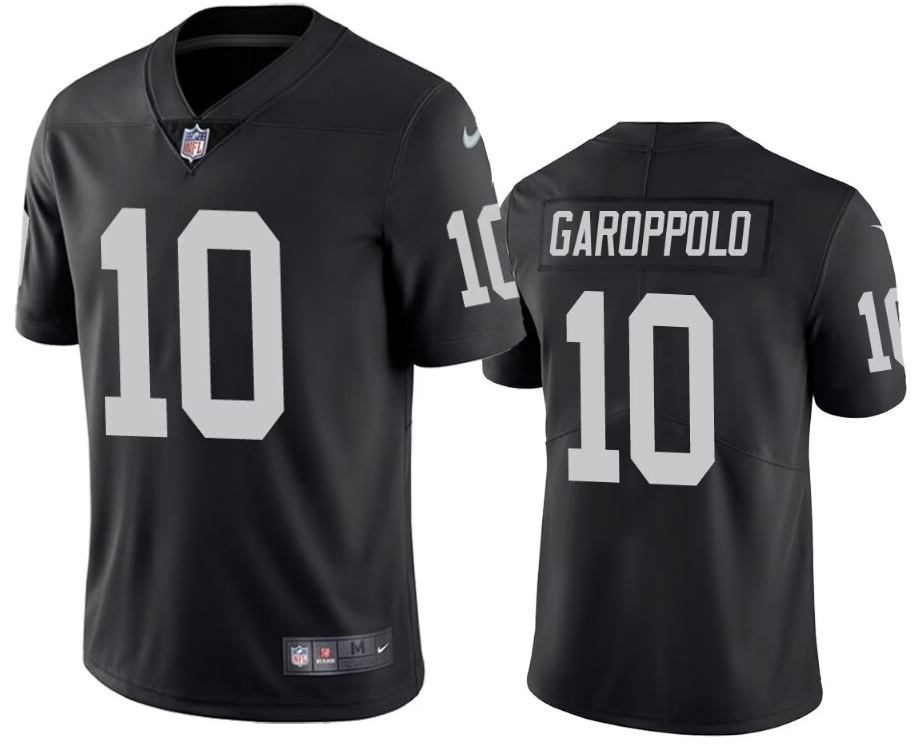 Las Vegas Raiders #10 Jimmy Garoppolo Black Vapor Untouchable Stitched Jersey