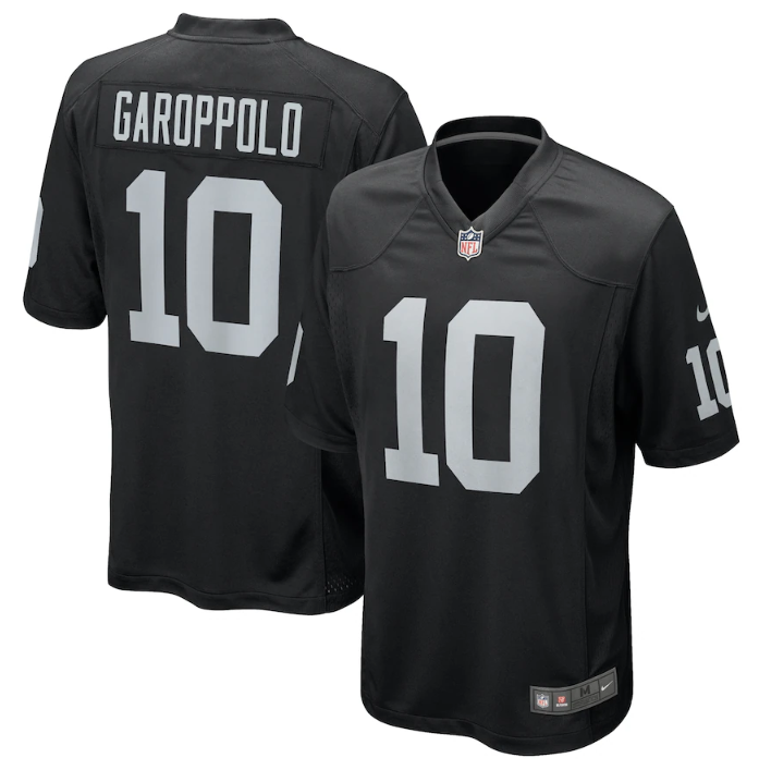 Las Vegas Raiders #10 Jimmy Garoppolo Black Stitched Game Jersey