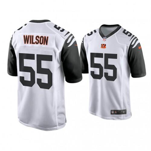 Cincinnati Bengals #55 Logan Wilson White Color Rush Stitched Game Jersey
