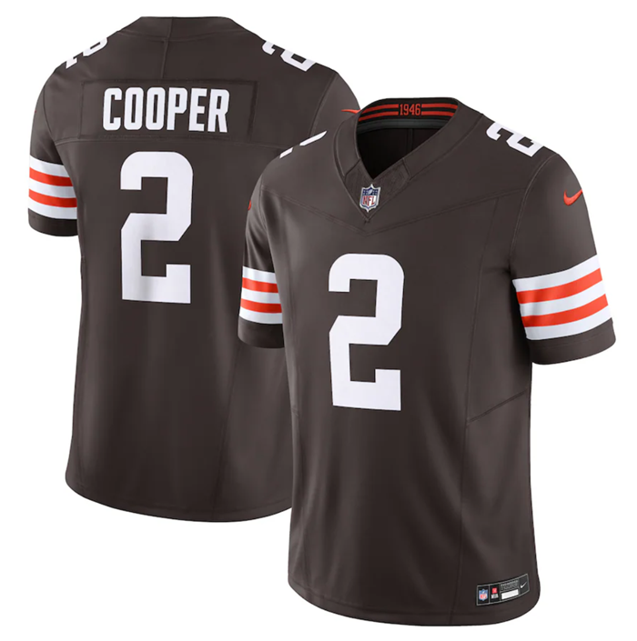 Cleveland Browns #2 Amari Cooper Brown 2023 F.U.S.E. Vapor Untouchable Limited Stitched Jersey