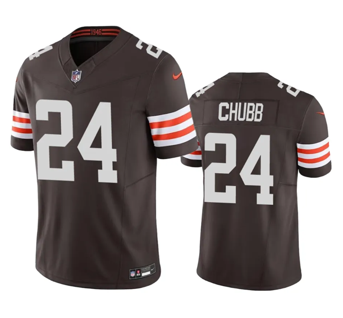 Cleveland Browns #24 Nick Chubb Brown 2023 F.U.S.E. Vapor Untouchable Limited Stitched Jersey