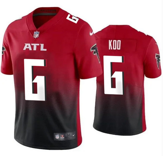 Atlanta Falcons #6 Younghoe Koo New Black Red Vapor Untouchable Limited Stitched Jersey
