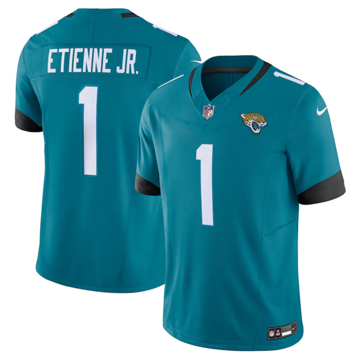 Jacksonville Jaguars #1 Travis Etienne Jr. Teal Vapor Untouchable Limited Stitched Jersey