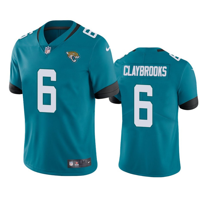 Jacksonville Jaguars #6 Chris Claybrooks Teal Vapor Untouchable Limited Stitched Jersey