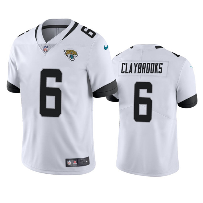 Jacksonville Jaguars #6 Chris Claybrooks White Vapor Untouchable Limited Stitched Jersey
