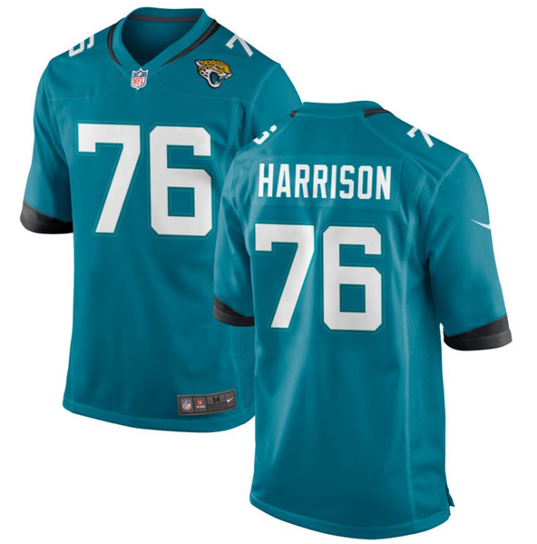 Jacksonville Jaguars #76 Anton Harrison Teal 2023 Draft Stitched Game Jersey