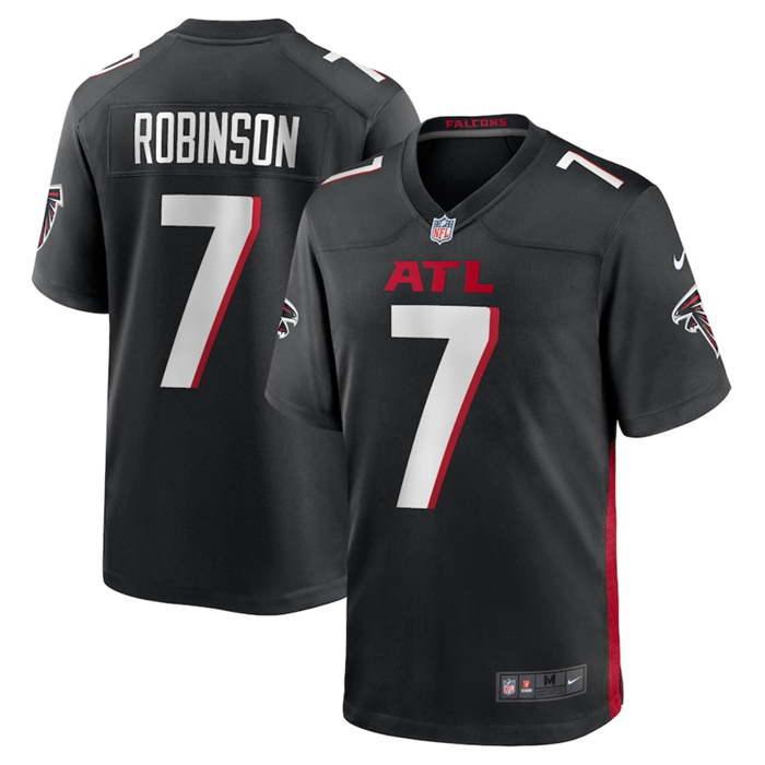 Atlanta Falcons #7 Bijan Robinson Black Stitched Game Jersey