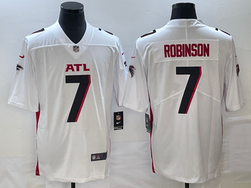Atlanta Falcons #7 Bijan Robinson White 2023 Draft Vapor Untouchable Limited Stitched Jersey