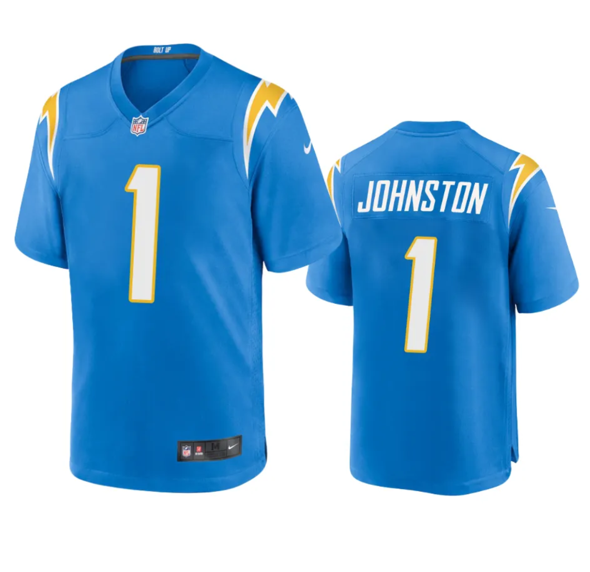 Los Angeles Chargers #1 Quentin Johnston Blue Stitched Game Jersey