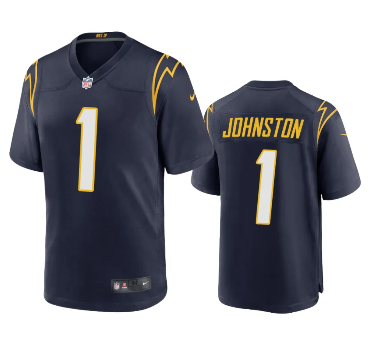 Los Angeles Chargers #1 Quentin Johnston Navy Stitched Game Jersey