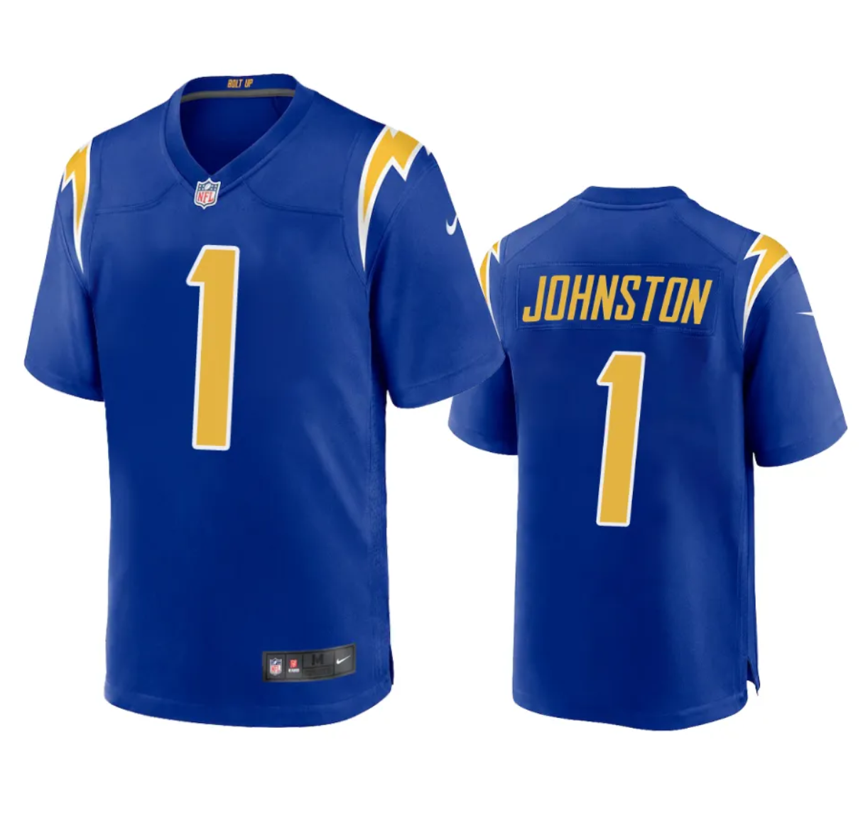 Los Angeles Chargers #1 Quentin Johnston Royal Stitched Game Jersey