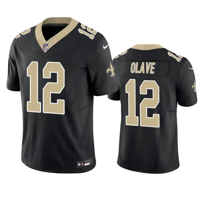 New Orleans Saints #12 Chris Olave Black 2023 F.U.S.E. Vapor Untouchable Limited Stitched Jersey
