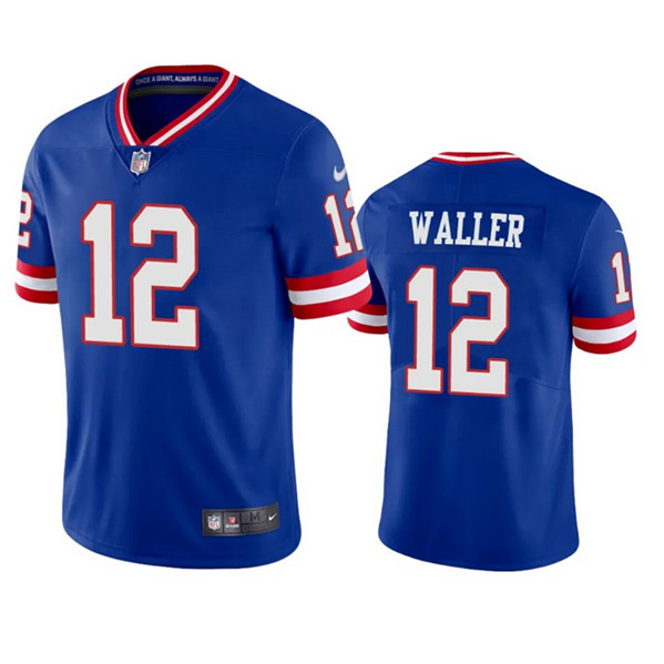 New York Giants #12 Darren Waller Blue Classic Stitched Jersey