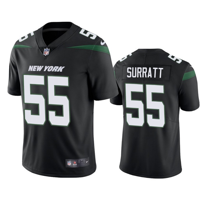 New York Jets #55 Chazz Surratt Black Vapor Untouchable Limited Stitched Jersey